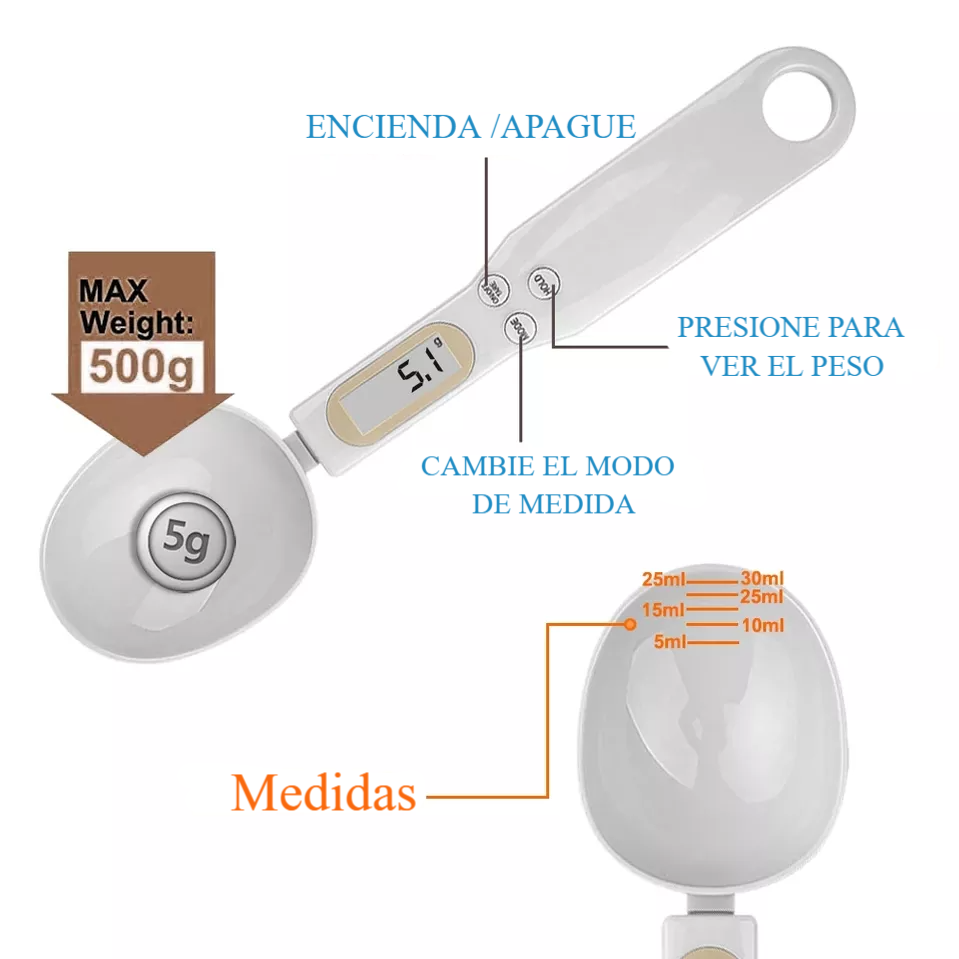 CUCHARA MEDIDORA DIGITAL BALANZA™